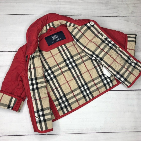 Burberry Other - BURBERRY Baby Girl Red Quilted Jacket, 12 months